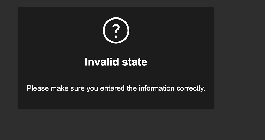  connect invalid state linux do