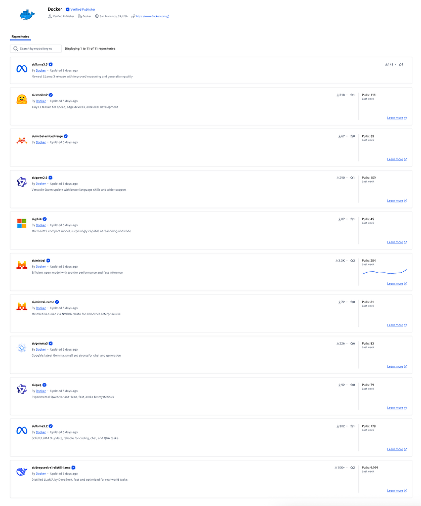 Docker model runner docker docker hub 