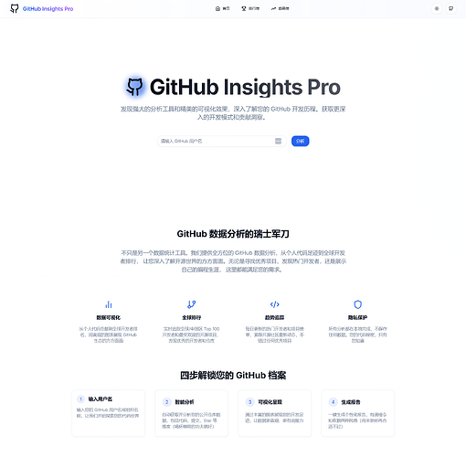 01-github-insghts-pro-github数据分析及可视化工具-首页-home